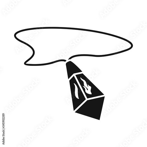 Vector illustration of crystal and amulet symbol. Web element of crystal and gem stock symbol for web.