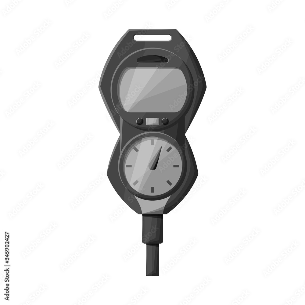 Vector design of pressure and regulator icon. Graphic of pressure and detector stock symbol for web. Vector design of pressure and regulator icon. Graphic of pressure and detector stock symbol for web.