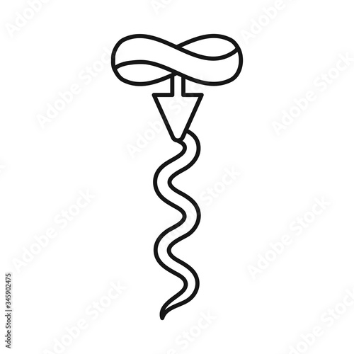 Vector design of gimlet and screw logo. Web element of gimlet and metallic stock symbol for web.