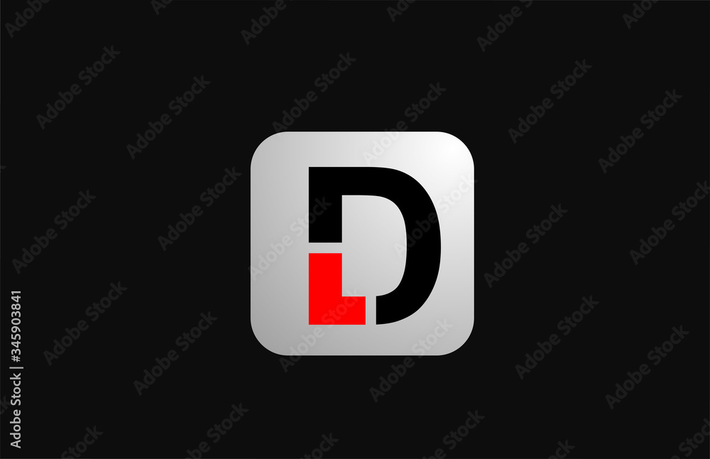 D alphabet letter logo icon for business and company with simple black and white design D alphabet letter logo icon for business and company with simple black and white design