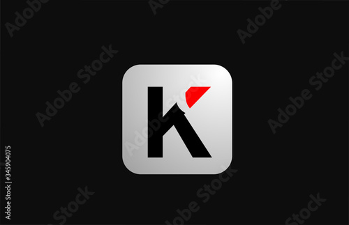 Free Download K alphabet letter logo icon for business and company with simple black and white design - GFXLoad