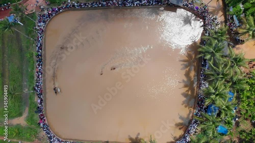 Arial view of bull race asia 