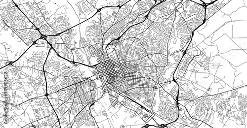 Urban vector city map of Colombia, USA. South Carolina state capital
