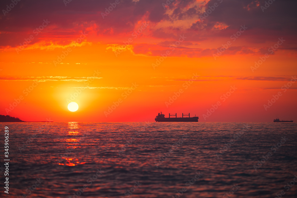 Beautiful sunrise over the sea Beautiful sunrise over the sea