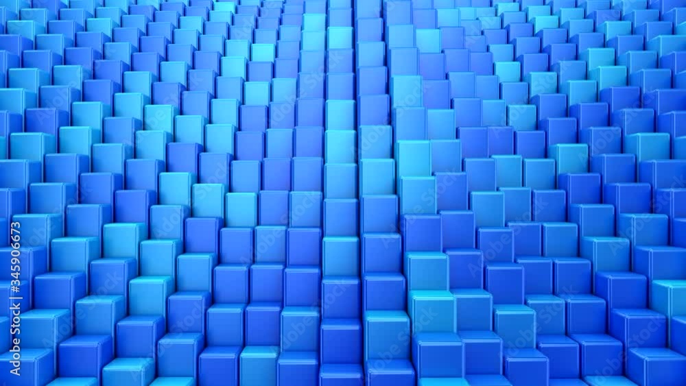 Boxes Form A Wave. Abstract motion, loop, 3d rendering, 4k resolution
Boxes Form A Wave. Abstract motion, loop, 3d rendering, 4k resolution