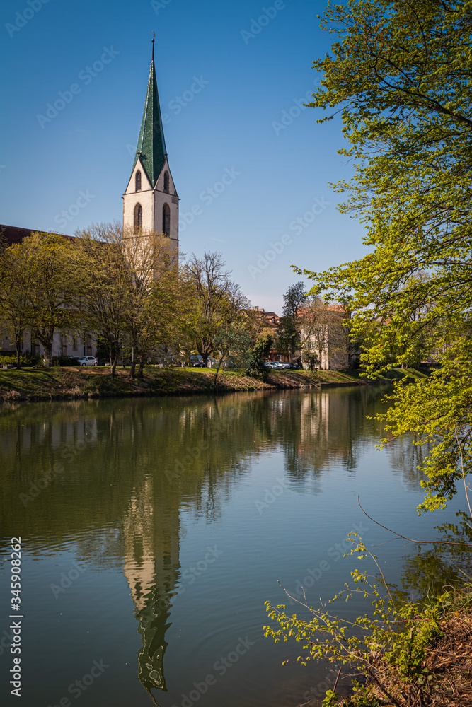Beautiful church tower, Rottenburg am Neckar, Germany Beautiful church tower, Rottenburg am Neckar, Germany