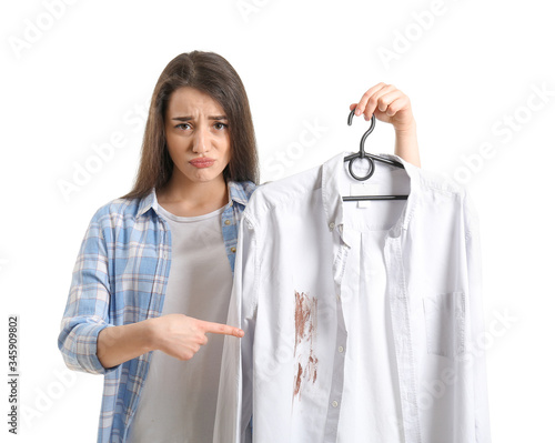 Displeased young woman with...
