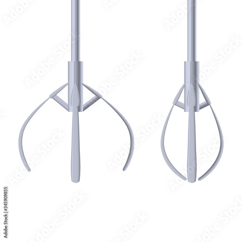 Realistic Detailed 3d Claw Crane Set. Vector
