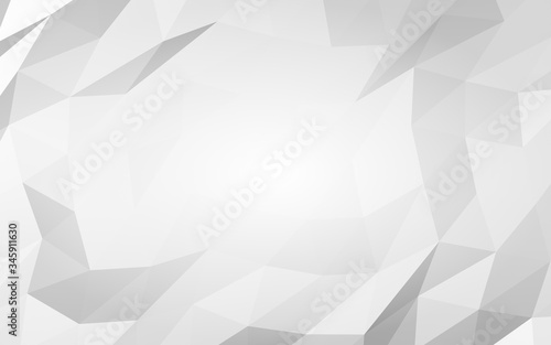White abstract background. Lowpoly backdrop. Crumpled paper. 3D illustration