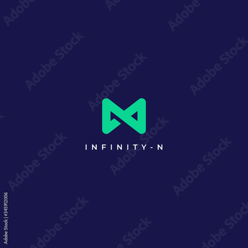 infinity N logo . simple and modern style