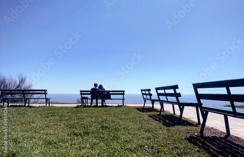 bench on the beach © Максим Бойко