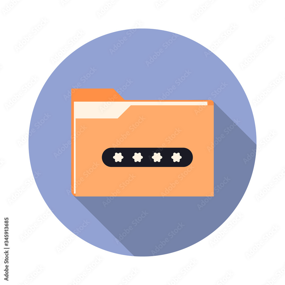 code on the folder long shadow icon. Simple color vector of virus and antivirus icons for ui and ux, website or mobile application code on the folder long shadow icon. Simple color vector of virus and antivirus icons for ui and ux, website or mobile application