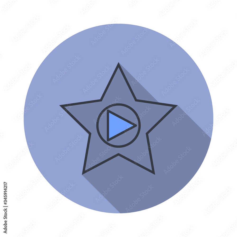 star and arrow long shadow icon. Simple color vector of web icons for ui and ux, website or mobile application star and arrow long shadow icon. Simple color vector of web icons for ui and ux, website or mobile application