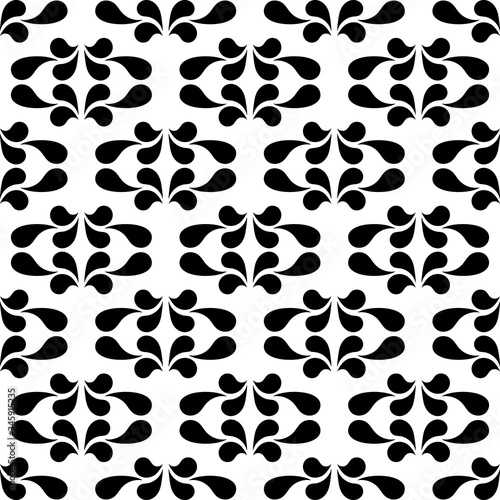 Seamless pattern in ethnic traditional style. Simple geometric Oriental floral motif . Printing for internal textile, fabric, paper and other surfaces.