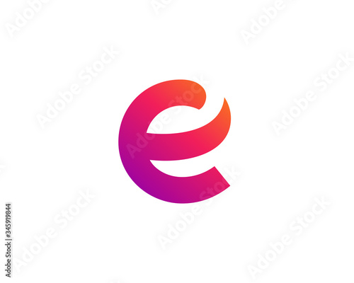 Letter E logo icon design template elements