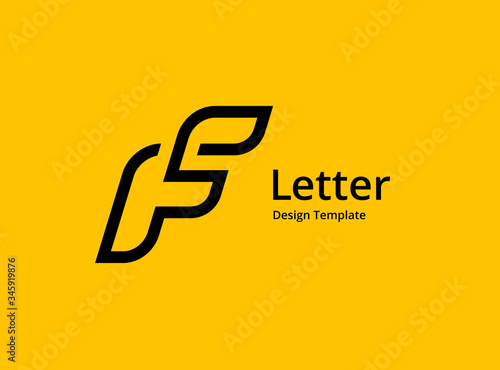 Letter F logo icon design template elements