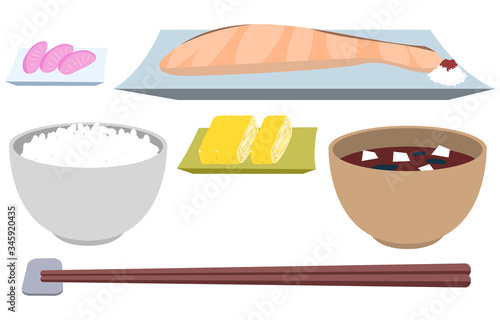 バランスのいい朝食のイメージイラスト