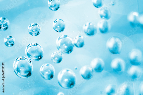 Water bubbles in clear water, air bubbles background