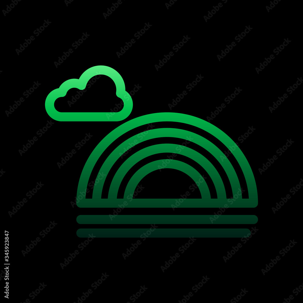 cloudy, rainbow sign nolan icon. Simple thin line, outline vector of weather icons for ui and ux, website or mobile application cloudy, rainbow sign nolan icon. Simple thin line, outline vector of weather icons for ui and ux, website or mobile application