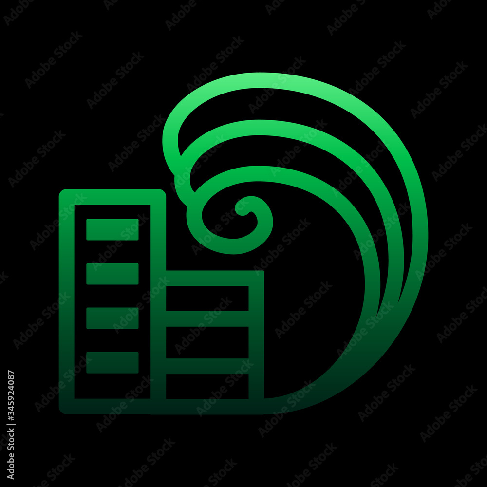 Fototapeta premium tsunami city sign nolan icon. Simple thin line, outline vector of weather icons for ui and ux, website or mobile application