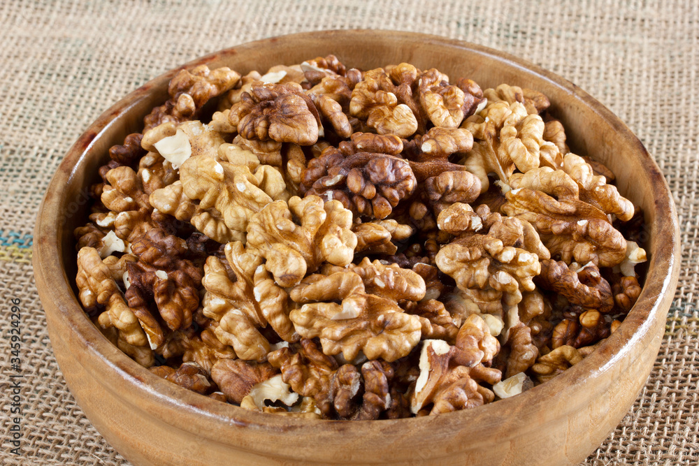 fresh and organic walnuts on plate fresh and organic walnuts on plate