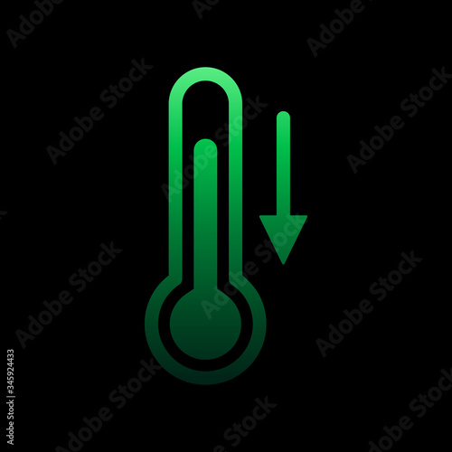 low temperature sign nolan icon. Simple thin line, outline vector of weather icons for ui and ux, website or mobile application