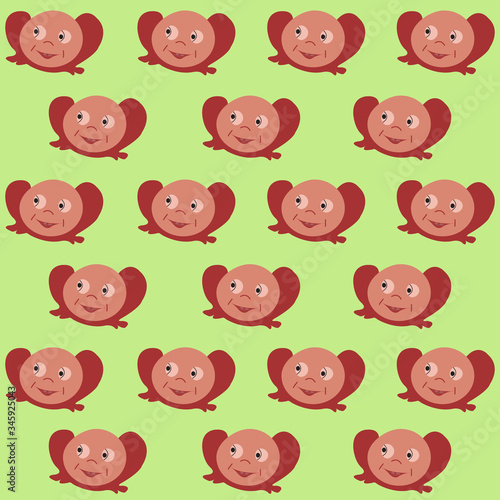Hand drawn cartoon Frogs pattern design