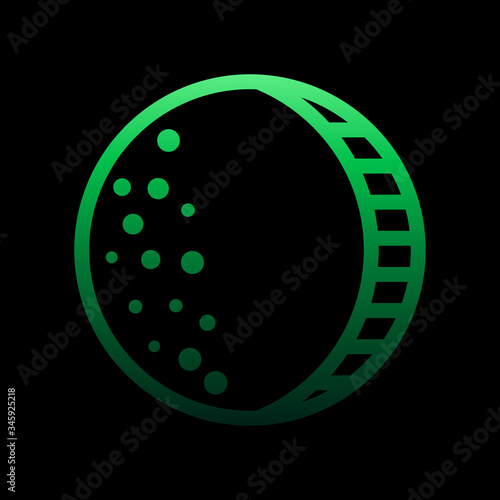 gibbous moon sign nolan icon. Simple thin line, outline vector of weather icons for ui and ux, website or mobile application