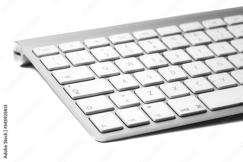 Personal computer keyboard on white background Personal computer keyboard on white background