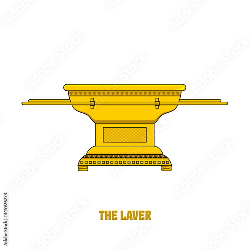 Tela The laver, set in the tabernacle and temple of Solomon