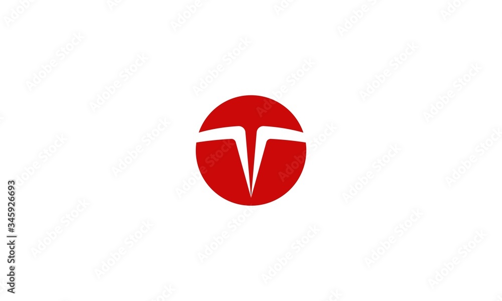 Naklejka premium T, T Icon, Tesla, T Cyrcle