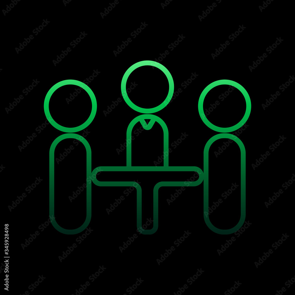 the meeting nolan icon. Simple thin line, outline vector of conferencing icons for ui and ux, website or mobile application the meeting nolan icon. Simple thin line, outline vector of conferencing icons for ui and ux, website or mobile application