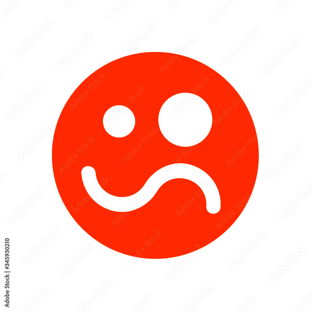 Fototapeta premium confused emoji illustration. vector art 