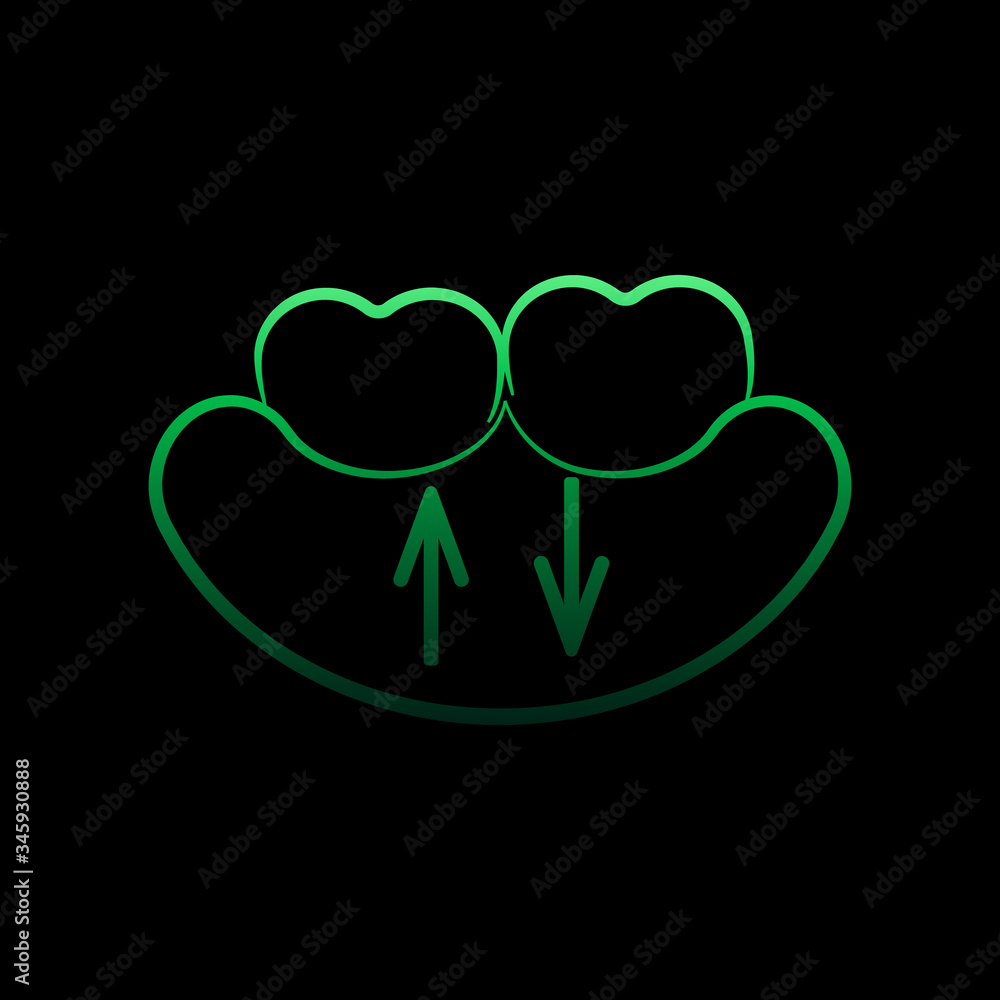 Obraz premium Change tooth nolan icon. Simple thin line, outline vector of dentist icons for ui and ux, website or mobile application