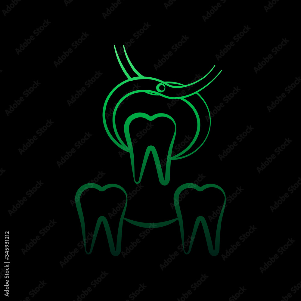 Obraz premium Dental veneers, dental treatment nolan icon. Simple thin line, outline vector of dentist icons for ui and ux, website or mobile application