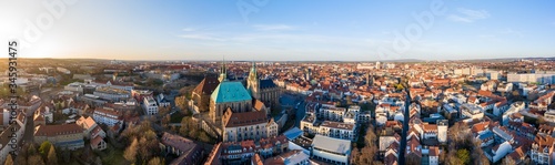 Beautiful Panorama of the Dom and cathedral in Erfurt