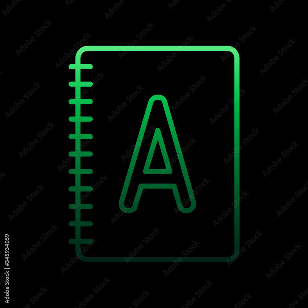 notebook nolan icon. Simple thin line, outline vector of Education icons for ui and ux, website or mobile application notebook nolan icon. Simple thin line, outline vector of Education icons for ui and ux, website or mobile application