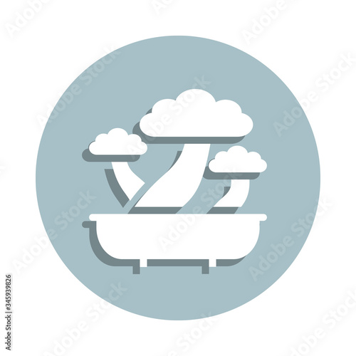 Bonsai badge icon. Simple glyph, flat vector of world religiosity icons for ui and ux, website or mobile application