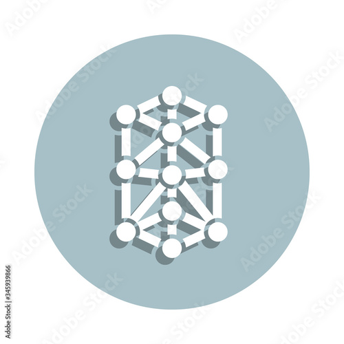 Tree badge icon. Simple glyph, flat vector of world religiosity icons for ui and ux, website or mobile application