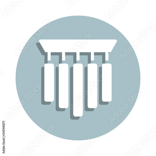 Chime badge icon. Simple glyph, flat vector of world religiosity icons for ui and ux, website or mobile application