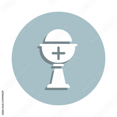 Chalice badge icon. Simple glyph, flat vector of world religiosity icons for ui and ux, website or mobile application