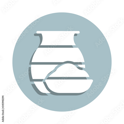 Holi badge icon. Simple glyph, flat vector of world religiosity icons for ui and ux, website or mobile application