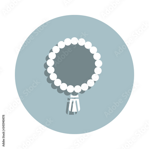 Prayer badge icon. Simple glyph, flat vector of world religiosity icons for ui and ux, website or mobile application