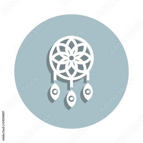 Dreamcatcher badge icon. Simple glyph, flat vector of world religiosity icons for ui and ux, website or mobile application