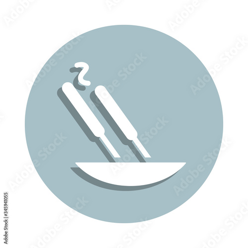 Incense badge icon. Simple glyph, flat vector of world religiosity icons for ui and ux, website or mobile application