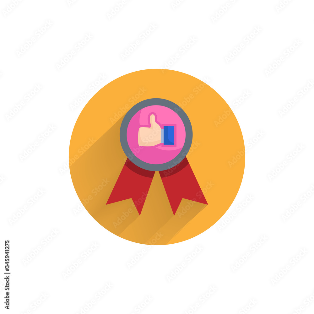 Best practice colorful flat icon with long shadow. award flat icon Best practice colorful flat icon with long shadow. award flat icon