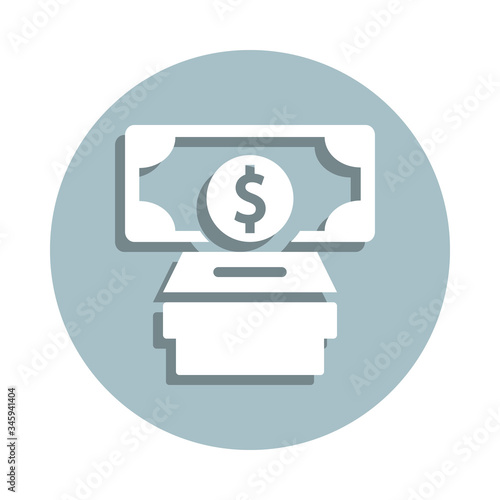 Donation badge icon. Simple glyph, flat vector of world religiosity icons for ui and ux, website or mobile application