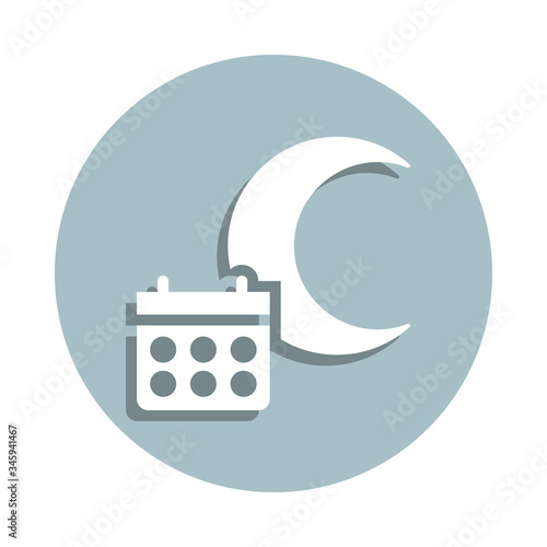 Ramadan badge icon. Simple glyph, flat vector of world religiosity icons for ui and ux, website or mobile application