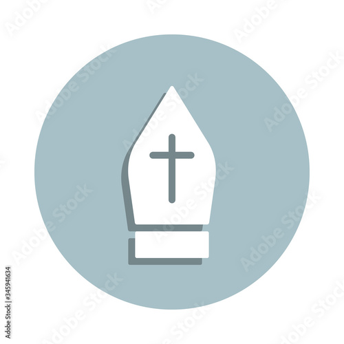 Catholic badge icon. Simple glyph, flat vector of world religiosity icons for ui and ux, website or mobile application
