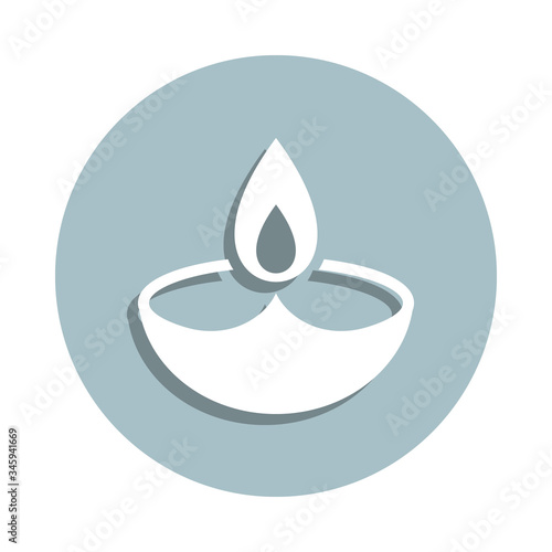 Diwali badge icon. Simple glyph, flat vector of world religiosity icons for ui and ux, website or mobile application